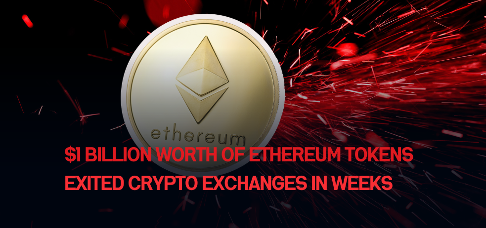 $1 Billion Worth of Ethereum Tokens Exited Crypto Exchanges in Weeks
